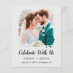 Klassische elegante Hochzeitsempfangsfeier Einladu Flyer