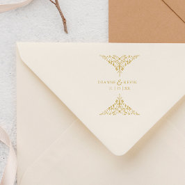 Klassische Elegante Hochzeitsfeier Gummistempel