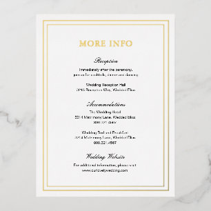 Klassische Elegante Hochzeitskarte Folie Einladungspostkarte
