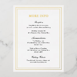 Klassische Elegante Hochzeitskarte Folie Einladungspostkarte