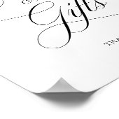 Klassische Elegante Hochzeitskarten und Geschenke- Poster (Ecke)