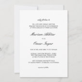 Klassische elegante islamische Hochzeitseinladung Einladung (Vorderseite)