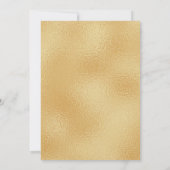 Klassische Elegante Ivory Gold Foil Monogram Weddi Einladung (Rückseite)