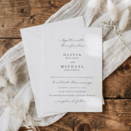 Klassische elegante Kalligrafie formale Hochzeit Einladung