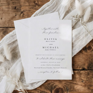 Klassische elegante Kalligrafie formale Hochzeit Einladung