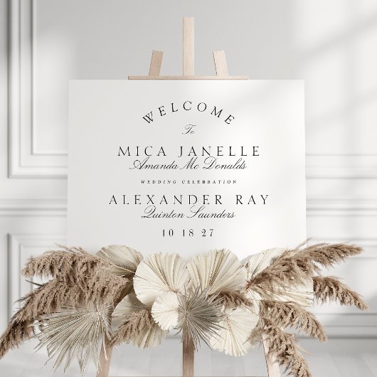 Klassische Elegante Kalligrafie Schwarz & Weiß Hoc Poster