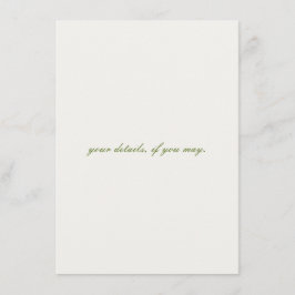 Klassische Elegante Luxus Minimalistische Hochzeit Begleitkarte