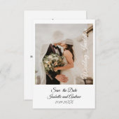 Klassische Elegante Minimalistische Einfache Moder Dankeskarte (Vorne/Hinten)