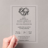 Klassische Elegante Minimalistische Hochzeit Acryleinladungen (Insitu (Handheld))