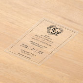 Klassische Elegante Minimalistische Hochzeit Acryleinladungen (Ablage )