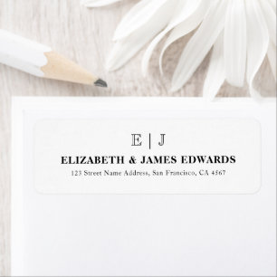 Klassische elegante Monogramm-Paar-Initialen-Adres