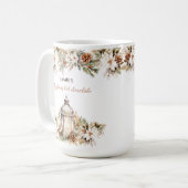 Klassische Elegante Name Weihnachts Heiße Schokola Kaffeetasse (Vorderseite Links)