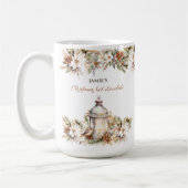 Klassische Elegante Name Weihnachts Heiße Schokola Kaffeetasse (Links)