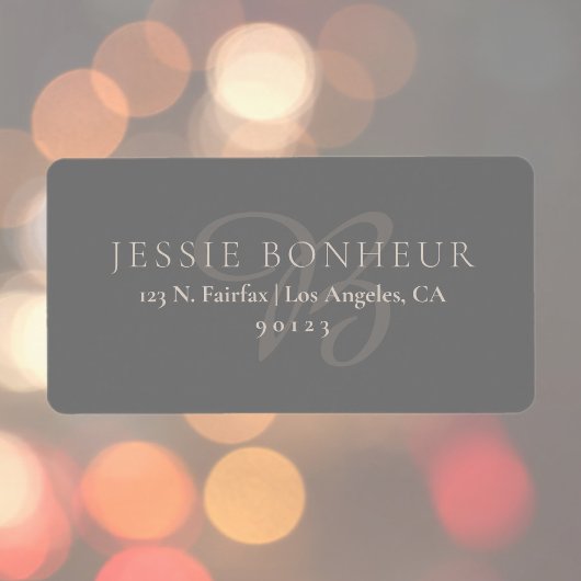 Klassische Elegante Neutrale und graue Rücksendead Adressaufkleber