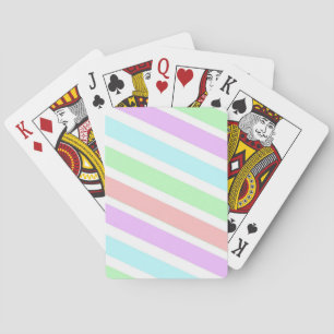 Klassische, elegante, pastellfarbene Streifen Spielkarten