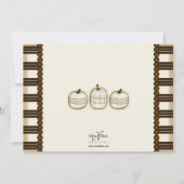 Klassische Elegante Pumpkin-Grußkarte Einladung (Rückseite)