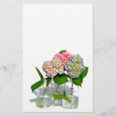 Klassische, elegante, rosa Hydrangeas im Massagegl Briefpapier (Vorderseite)