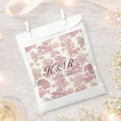 Klassische Elegante Rosa Toile Geschenktütchen (Ausgeschnitten)