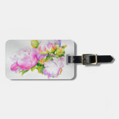 Klassische, elegante, rosafarbene, bläserne Perle Gepäckanhänger (Vorderseite horizontal)