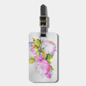 Klassische, elegante, rosafarbene, bläserne Perle Gepäckanhänger (Vorderseite vertikal)