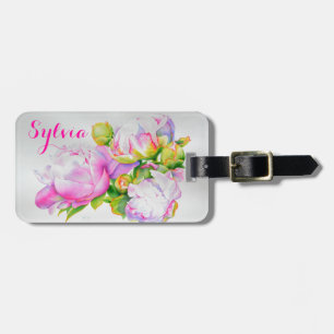 Klassische, elegante, rosafarbene, bläserne Perle Gepäckanhänger