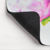 Klassische, elegante, rosafarbene, bläserne Perle Mousepad (Ecke)