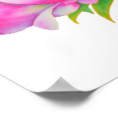 Klassische, elegante, rosafarbene, bläserne Perle Poster (Ecke)