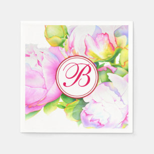 Klassische, elegante, rosafarbene, bläserne Perle Serviette