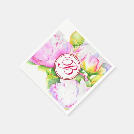 Klassische, elegante, rosafarbene, bläserne Perle Serviette (Ecke)