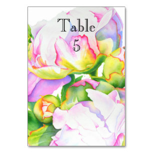 Klassische, elegante, rosafarbene, bläserne Perle Tischnummer