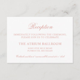 Klassische Elegante Rose Begleitkarte