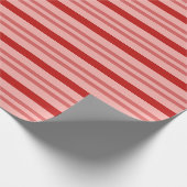 Klassische Elegante Rot und Rosa Candy Cane Streif Geschenkpapier (Ecke)