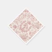 Klassische Elegante schicke Rose Beige Reittour Serviette (Ecke)