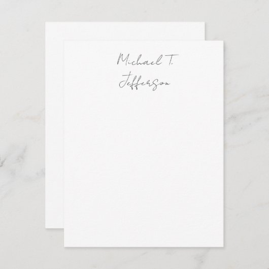 Klassische Elegante Schlicht einfach RSVP Karte (Vorne/Hinten)