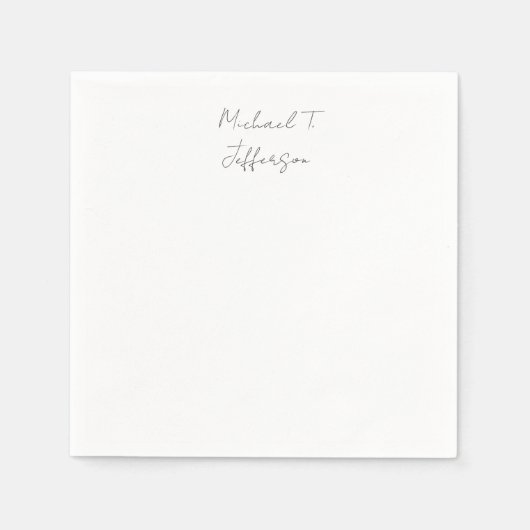 Klassische Elegante Schlicht einfach Serviette (Vorderseite)