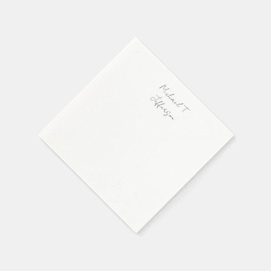 Klassische Elegante Schlicht einfach Serviette (Ecke)