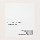 Klassische elegante Schlichte Berufliche Visitenka Visitenkarten (Außenseite Aufgefaltet)