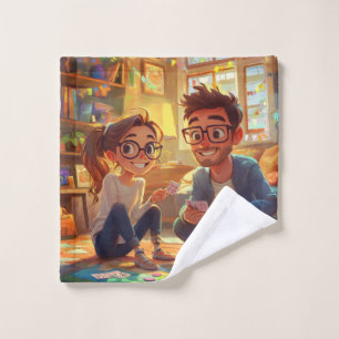 Klassische elegante Schrift Hochzeitsprobe Dinner Waschlappen