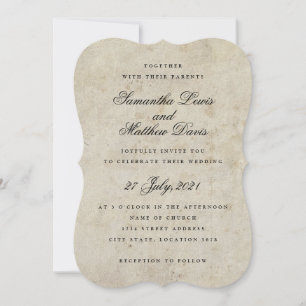 Klassische elegante Schrift Vintage formelle Hochz Einladung