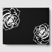 Klassische Elegante Schwarz & Weiß Hochzeit Gästebuch (Rückseite)