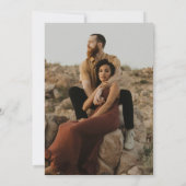 Klassische Elegante Schwarz-Weiß-Hochzeit Save The Date (Rückseite)