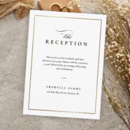 Klassische elegante Schwarz-Weiß-Hochzeitsempfehlu Begleitkarte