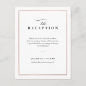 Klassische elegante Schwarz-Weiß-Hochzeitsempfehlu Begleitkarte (Vorderseite)