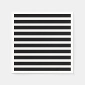 Klassische, elegante Schwarz-Weiß-Streifen Serviette (Vorderseite)