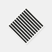 Klassische, elegante Schwarz-Weiß-Streifen Serviette (Ecke)