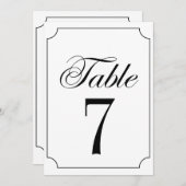 Klassische Elegante Schwarz-weiße Ticketrahmen Hoc Einladung (Vorne/Hinten)