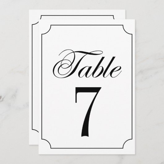 Klassische Elegante Schwarz-weiße Ticketrahmen Hoc Einladung (Vorne/Hinten)