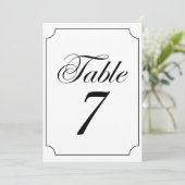 Klassische Elegante Schwarz-weiße Ticketrahmen Hoc Einladung (Stehend Vorderseite)