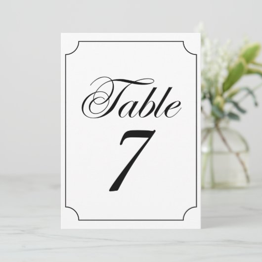 Klassische Elegante Schwarz-weiße Ticketrahmen Hoc Einladung (Stehend Vorderseite)