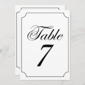 Klassische Elegante Schwarz-weiße Ticketrahmen Hoc Einladung (Vorne/Hinten)